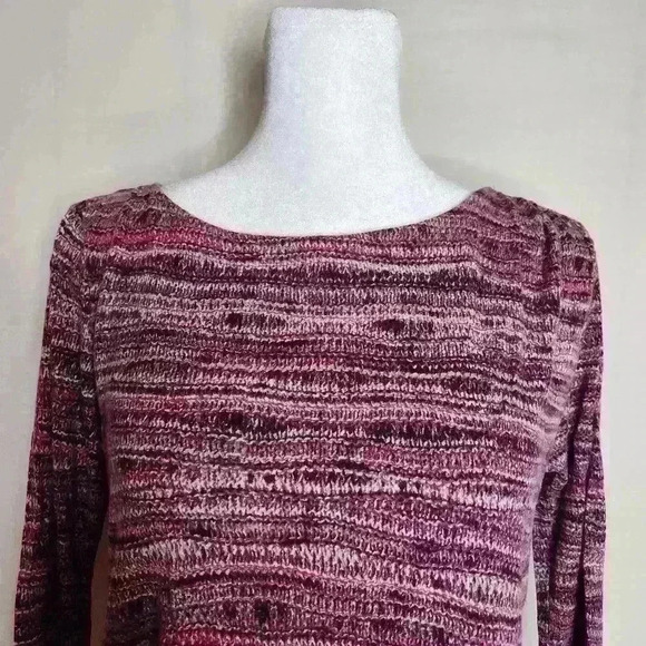 Daisy Fuentes women's purple geometric long sleeve blouse size small - Picture 4 of 6